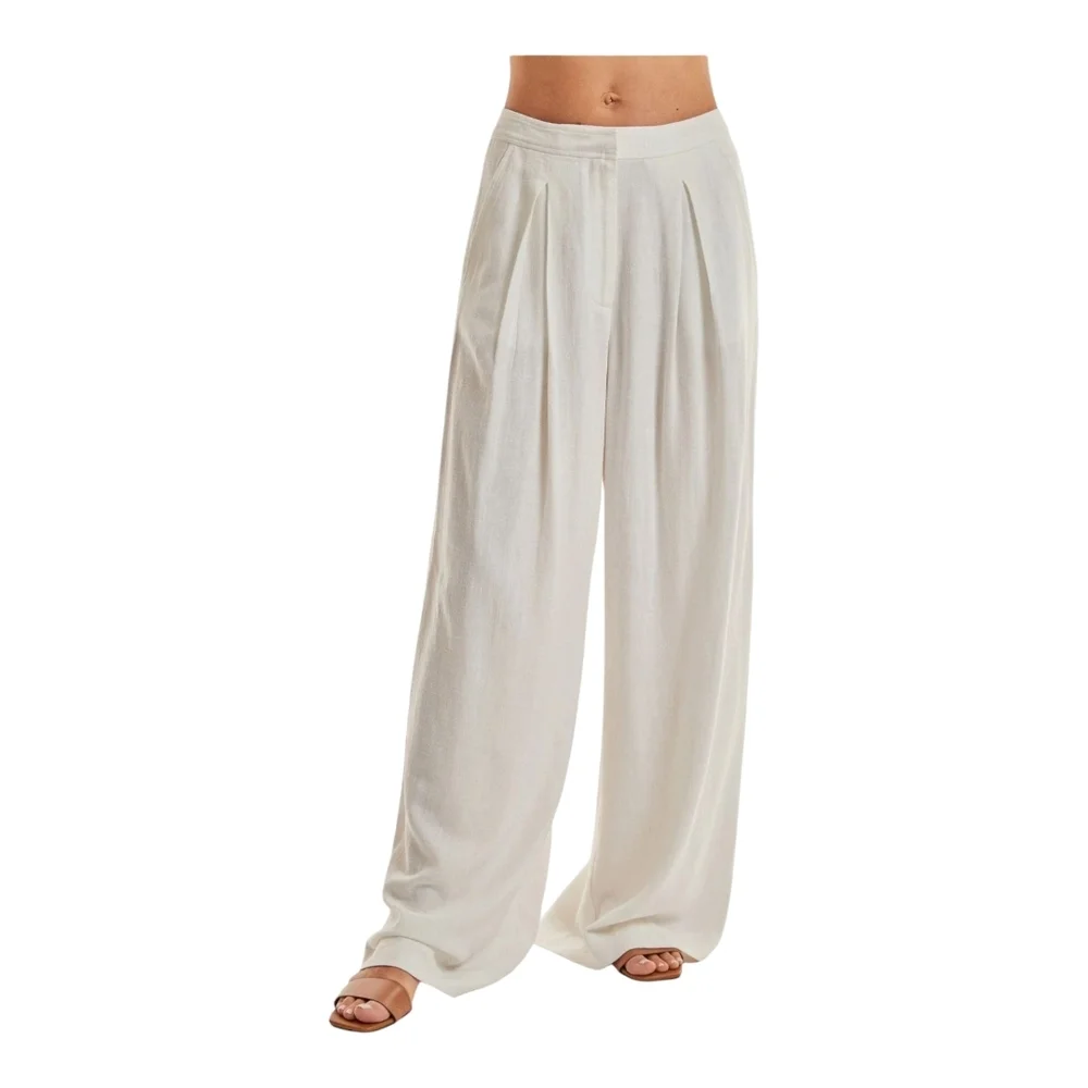 The Noli Shop Women's Linen Pant White Size M Seychelles Relaxed $MSRP $125
